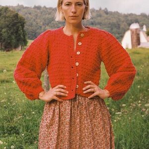 SOLD: Christy Dawn Nola Cardigan in Crimson Red